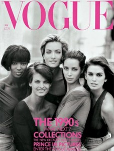 Super Models Circa 1990, Photo Courtesy of Vogue
